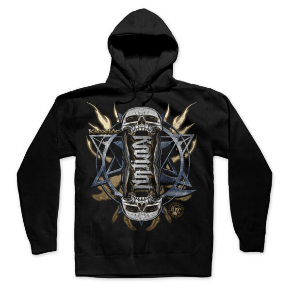 MORTAL ALCHEMY - SKULLS - ULTRA PREMIUM MEN'S PULLOVER HOODIE - SOLID GRAPHITE BLACK Thumbnail